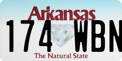 AR license plate 174WBN