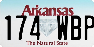AR license plate 174WBP
