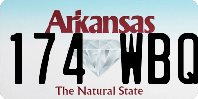 AR license plate 174WBQ