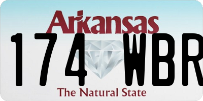 AR license plate 174WBR