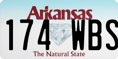 AR license plate 174WBS