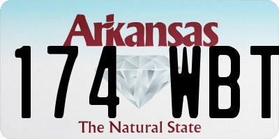 AR license plate 174WBT