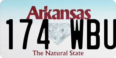 AR license plate 174WBU