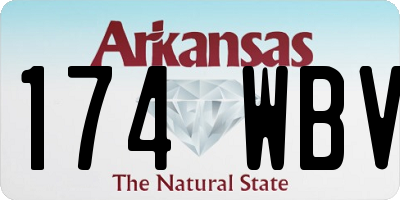 AR license plate 174WBV