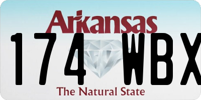 AR license plate 174WBX