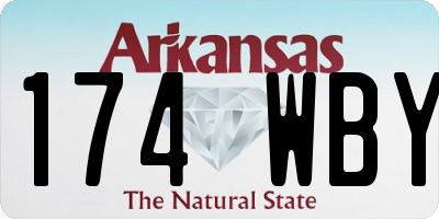AR license plate 174WBY