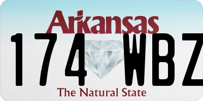 AR license plate 174WBZ