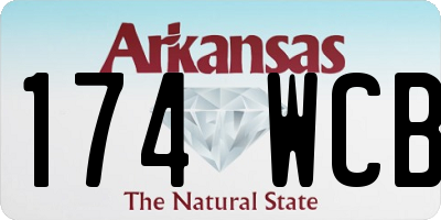 AR license plate 174WCB