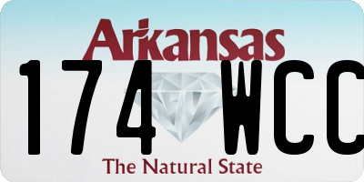 AR license plate 174WCC