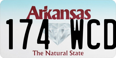 AR license plate 174WCD