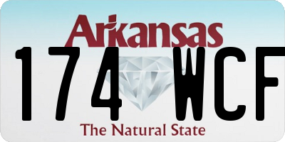 AR license plate 174WCF