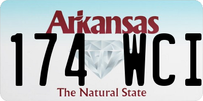 AR license plate 174WCI