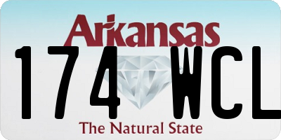 AR license plate 174WCL