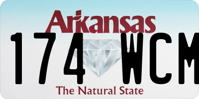 AR license plate 174WCM