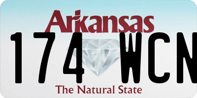 AR license plate 174WCN
