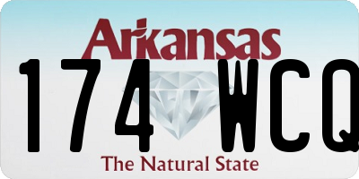 AR license plate 174WCQ