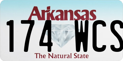 AR license plate 174WCS