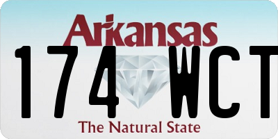 AR license plate 174WCT