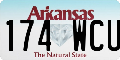 AR license plate 174WCU