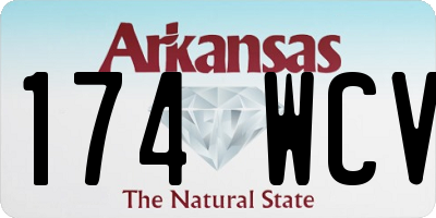 AR license plate 174WCV