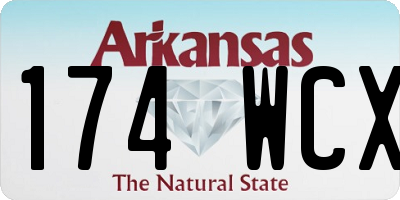 AR license plate 174WCX