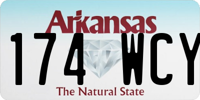 AR license plate 174WCY
