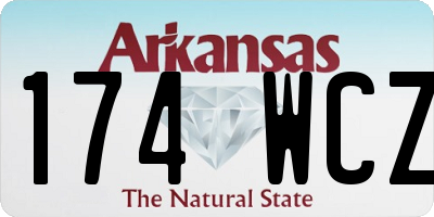 AR license plate 174WCZ