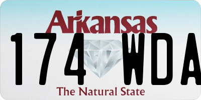 AR license plate 174WDA