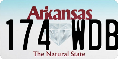 AR license plate 174WDB
