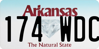 AR license plate 174WDC