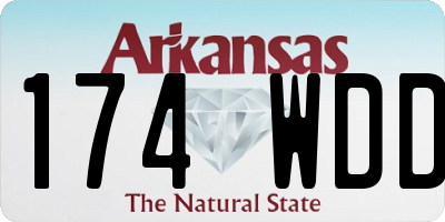 AR license plate 174WDD