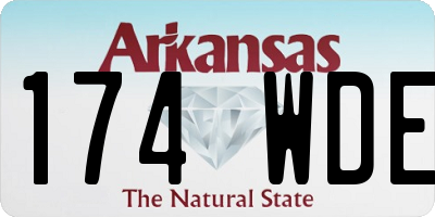 AR license plate 174WDE
