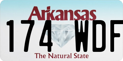AR license plate 174WDF