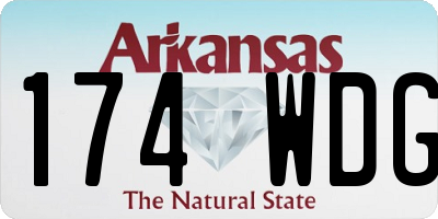 AR license plate 174WDG