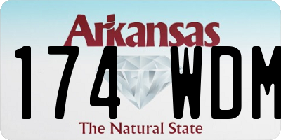 AR license plate 174WDM