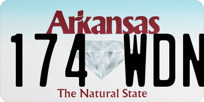 AR license plate 174WDN