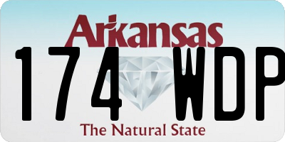 AR license plate 174WDP