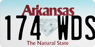 AR license plate 174WDS