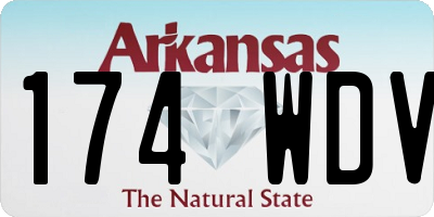 AR license plate 174WDV