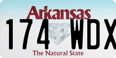 AR license plate 174WDX