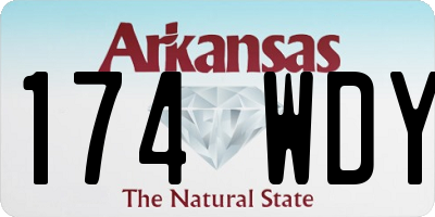 AR license plate 174WDY