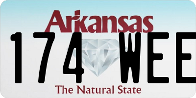 AR license plate 174WEE