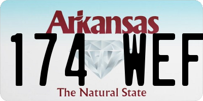AR license plate 174WEF
