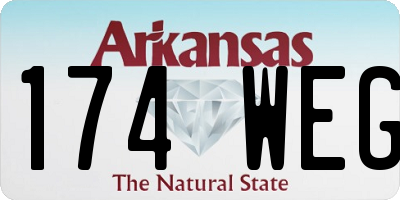 AR license plate 174WEG