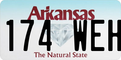 AR license plate 174WEH
