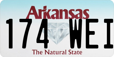 AR license plate 174WEI