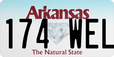 AR license plate 174WEL