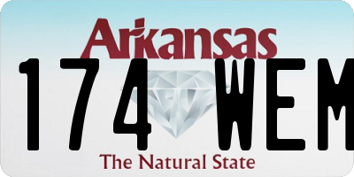 AR license plate 174WEM