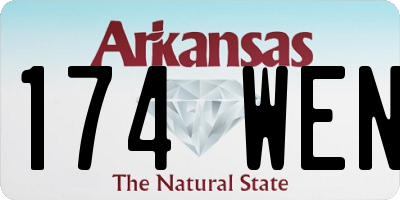 AR license plate 174WEN