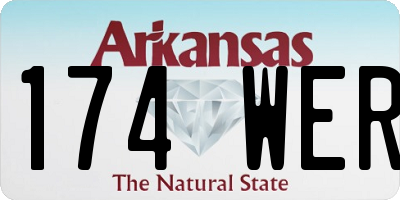AR license plate 174WER